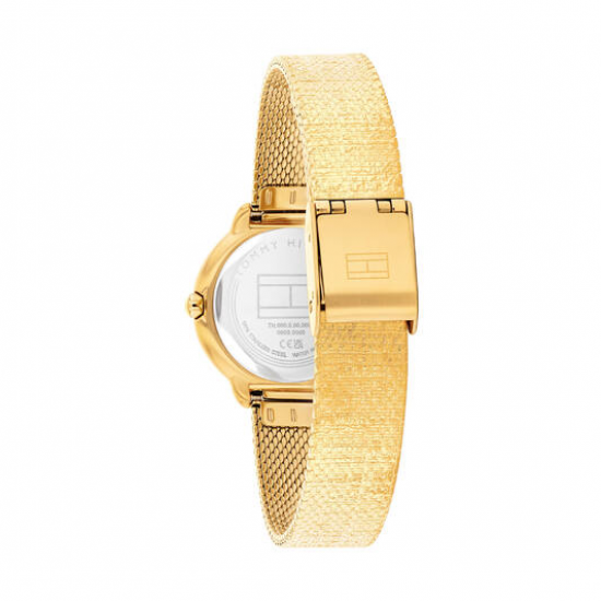 Tommy Hilfiger  goudkleurig dames horloge Demi  met stalen band goudkleurige plaat - 2011212