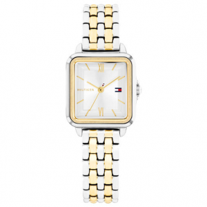 Tommy Hilfiger bicolor dames horloge Mia vierkante kast - 2011214 Tommy Hilfiger bicolor dames horloge Mia vierkante kast - 2011214