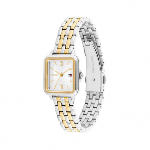 Tommy Hilfiger bicolor dames horloge Mia vierkante kast - 2011214 Tommy Hilfiger bicolor dames horloge Mia vierkante kast - 2011214