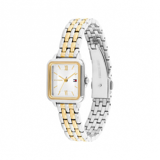 Tommy Hilfiger bicolor dames horloge Mia vierkante kast - 2011214
