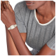 Tommy Hilfiger bicolor dames horloge Mia vierkante kast - 2011214