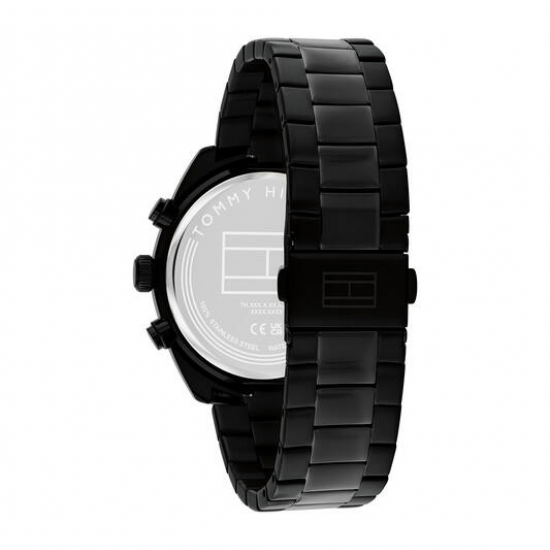 Tommy Hilfiger heren horloge Hudson zwart staal chronograaf 40mm - 2011215