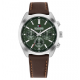Tommy Hilfiger heren horloge Hudson groene plaat en bruin lederen band - 2011218