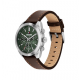 Tommy Hilfiger heren horloge Hudson groene plaat en bruin lederen band - 2011218