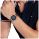 Tommy Hilfiger bicolor heren horloge Hudson blauwe plaat en bruin lederen band - 2011219