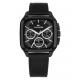 Tommy Hilfiger heren horloge Herald zwart stalen kast en zwart lederen band - 2011220