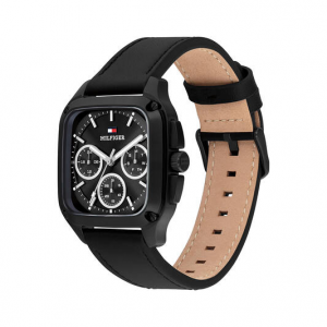 Tommy Hilfiger heren horloge Herald zwart stalen kast en zwart lederen band - 2011220 Tommy Hilfiger heren horloge Herald zwart stalen kast en zwart lederen band - 2011220