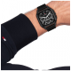 Tommy Hilfiger heren horloge Herald zwart stalen kast en zwart lederen band - 2011220