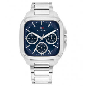 Tommy Hilfiger heren horloge Herald  stalen kast en band blauwe plaat - 2011221