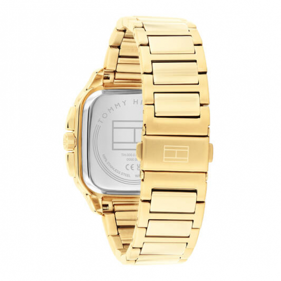 Tommy Hilfiger goudkleurig heren horloge Herald  stalen kast en band groene pllat - 2011222