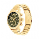 Tommy Hilfiger goudkleurig heren horloge Rocky met olijf groene plaat - 2011223