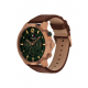 Tommy Hilfiger  heren horloge luca  50mm bruin rose kast en groene plaatwijzerplaat - 2011226