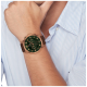 Tommy Hilfiger  heren horloge luca  50mm bruin rose kast en groene plaatwijzerplaat - 2011226