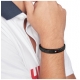 Tommy Hilfiger  heren armband gevlochten zwart leer - 2011227