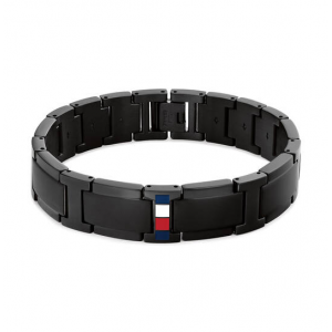 Tommy Hilfiger  heren armband zwart  staal Jameson - 2011232 Tommy Hilfiger  heren armband zwart  staal Jameson - 2011232