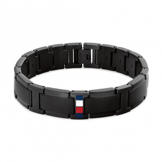 Tommy Hilfiger  heren armband zwart  staal Jameson - 2011232
