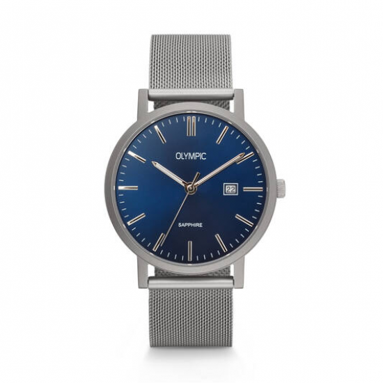 Olympic  titanium heren horloge met blauwe plaat - 2011251