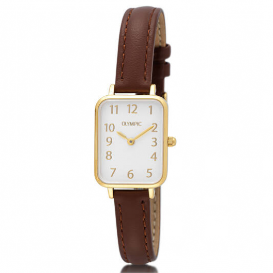 Olympic dames horloge Tilly met lederen band - 2011252