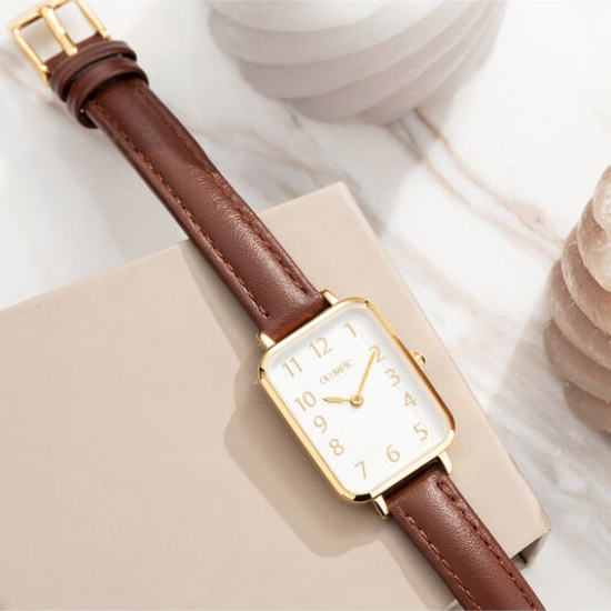 Olympic dames horloge Tilly met lederen band - 2011252