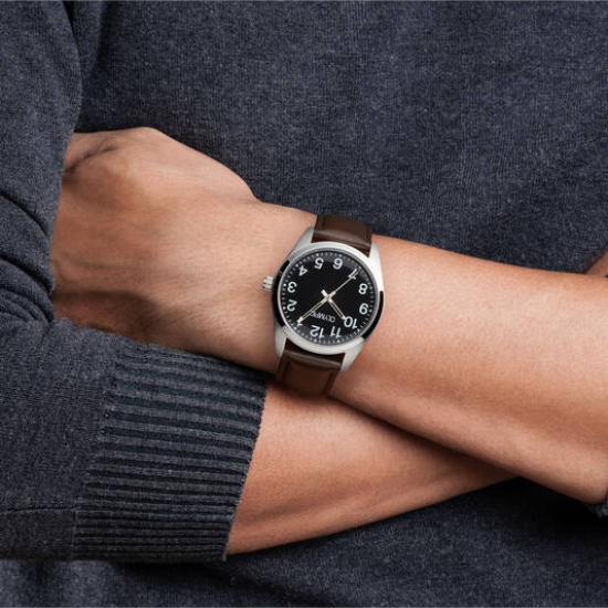 Olympic heren horloge marcel met bruin lederen plaat - 2011256