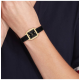 Tommy Hilfiger dames horloge Mia goudkleurig met zwarte lederen band en wijzerplaat, vierkante kast - 2011271