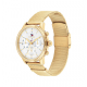Tommy Hilfiger dames horloge Blake goudkleur met chrono plaat en meshband - 2011276