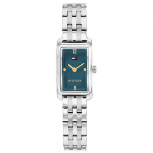 Tommy Hilfiger dames horloge langwerpig met donker groene wijzeprlaat - 2011298 Tommy Hilfiger dames horloge langwerpig met donker groene wijzeprlaat - 2011298