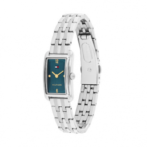 Tommy Hilfiger dames horloge langwerpig met donker groene wijzeprlaat - 2011298 Tommy Hilfiger dames horloge langwerpig met donker groene wijzeprlaat - 2011298