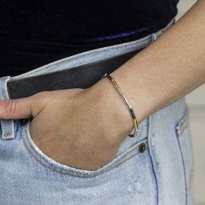 Jeh armband gold filled oxy en wit zilver - 2011302