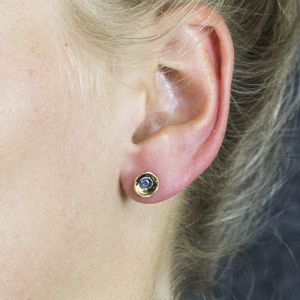 Jeh zilveren oorknop oxy en zilver verguld - 2011306