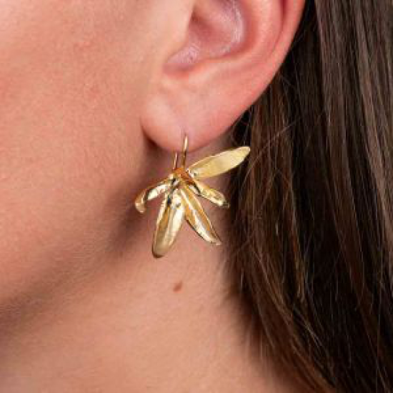 Jeh oorhanger zilver vergulde orchidee - 2011307