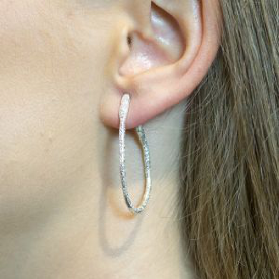 Jeh oorhanger zilver hoepel - 2011308