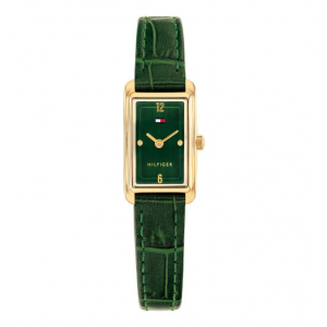 Tommy Hilfiger dames horloge groen met groen lederen band - 2011319
