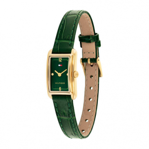 Tommy Hilfiger dames horloge groen met groen lederen band - 2011319