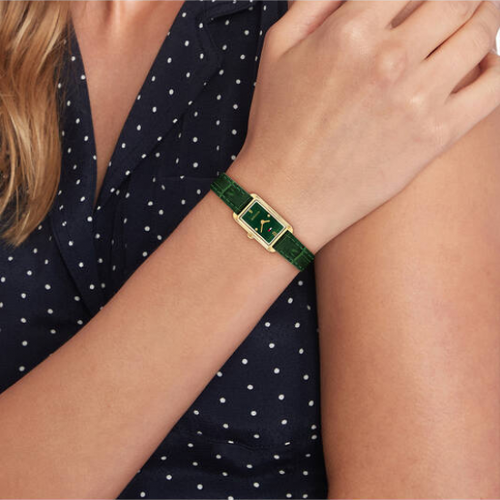 Tommy Hilfiger dames horloge groen met groen lederen band - 2011319