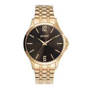 Olympic heren goudkleurig  horloge stalen band en kast - 2011320