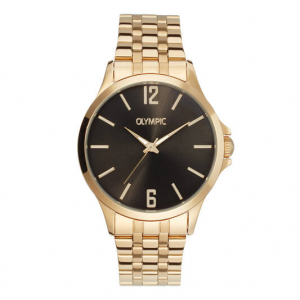 Olympic heren goudkleurig  horloge stalen band en kast - 2011320
