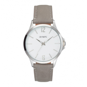 Olympic heren horloge met groen leren band en plaat - 2011321