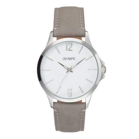 Olympic heren horloge met groen leren band en plaat - 2011321