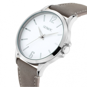 Olympic heren horloge met groen leren band en plaat - 2011321