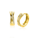 Zinzi vergulde oorring kruislings model met zirconia's - 2011406