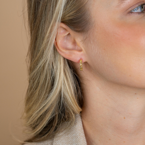 Zinzi vergulde oorring fantasie schakel 15x3 - 2011407