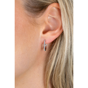 Zinzi oorring met zirconia's 16x1.6 - 2011409