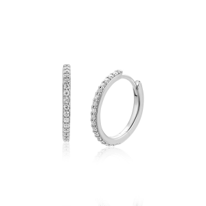 Zinzi oorring met zirconia's 16x1.6 - 2011409 Zinzi oorring met zirconia's 16x1.6 - 2011409