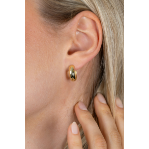 ZINZI Zlv. klapcreool verguld half rond 15.5x5.3mm - 2011432