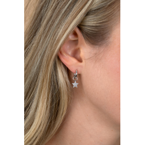 ZINZI zilveren oorbedel ster gezet met zirconia's - 2011433