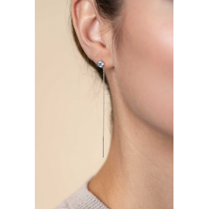 ZINZI zilveren  oorsteker met krul - 2011436