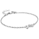 ZINZI zilver armbandje verbonden met een klavertje vier met zirconia's - 2011440