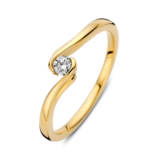 Gouden ring met briljant 0.11ct - 2011497