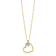 Zinzi collier met vergulde hart hanger en klein hart zirconia - 2011504
